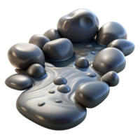 extraordinary abstract A bubbling stream flowing over smooth river stones, dappled sunlight, realistic style original png