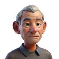 stunning minimalist Portrait of an elderly man with deep wrinkles and a thoughtful expression, illuminated by a single, overhead spotlight, in a hyperrealistic style genuine png