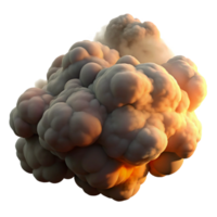 serene contemporary A cloud of smoke and dust, swirling and billowing in slow motion, lit by a dramatic, backlighting genuine png