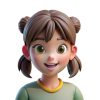 beautiful vintage Portrait of a young girl with pigtails and a playful expression, lit by the dappled light of a forest canopy, in a storybook illustration style exclusive png