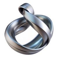 vibrant traditional A flowing, ribbon-like form, twisting and turning in space, rendered in a metallic, chrome finish, in a futuristic, minimalist style detailed png