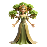 beautiful minimalist An elegant dryad, merging seamlessly with an ancient oak tree, dappled sunlight filtering through the leaves. Soft, natural lighting. Pre-Raphaelite style exclusive png