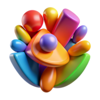dramatic creative An abstract representation of human emotions, using vibrant colors and dynamic shapes, in an expressionist style professional png
