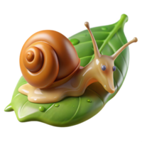 stunning classic A snail slowly moving across a leaf, macro photography style, detailed texture and slime trail exclusive png