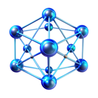 magnificent contemporary A network of interconnected nodes and lines, glowing with a cool, electric blue light, in a futuristic, cyberpunk style professional png