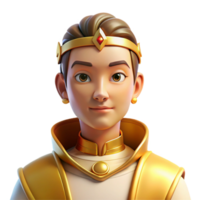 impressive classic Portrait of a person with a regal posture and dignified expression, illuminated by soft, golden light, in a royal portrait style exclusive png
