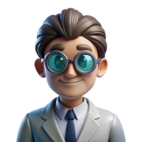 extraordinary rustic Portrait of a scientist with intelligent eyes, peering through spectacles, lit by the cool light of a laboratory, in a vintage scientific illustration style detailed png