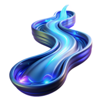 serene rustic A dynamic, flowing river of light, cascading and swirling through a dark void, illuminated by a vibrant, iridescent glow, in a fluid, light painting style original png