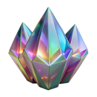 dramatic classic A field of shimmering, iridescent crystals, reflecting and refracting light, with a sparkling, gemstone style detailed png