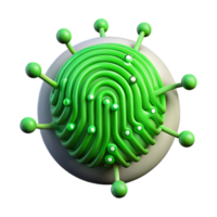 magnificent traditional A digital fingerprint transforming into a stream of binary code, glowing green, cybersecurity theme original png