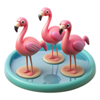 impressive abstract A group of flamingos wading in a shallow lake, pastel colors, serene lighting exclusive png