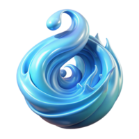impressive modern A powerful elemental spirit made of swirling water, its form constantly shifting and changing, illuminated by a soft, blue light. Ethereal lighting. Abstract style authentic png