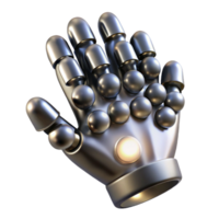 dramatic traditional A swarm of nanobots forming the shape of a human hand reaching out, metallic texture, lit by a single bright white light source original png