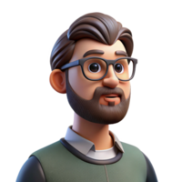 beautiful rustic Portrait of a man with a beard and glasses, looking thoughtfully off into the distance, lit by soft window light, in a realistic style high resolution png