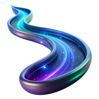 stunning rustic A dynamic, flowing river of light, cascading and swirling through a dark void, illuminated by a vibrant, iridescent glow, in a fluid, light painting style detailed png