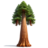 elegant modern A giant sequoia tree towering over a forest, majestic and awe-inspiring, photorealistic style, natural lighting authentic png