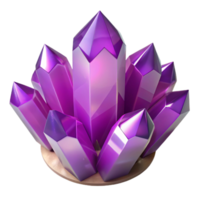 magnificent rustic A cluster of amethyst crystals, intricate facets, soft purple lighting, gemstone photography style 4K png