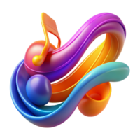 extraordinary artistic An abstract representation of music, using flowing lines and vibrant colors, with a rhythmic, harmonious style high resolution png