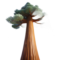 impressive rustic A giant sequoia tree reaching towards the starry night sky, low angle shot, majestic and awe-inspiring professional png
