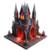 magnificent contemporary A decaying, gothic cathedral surrounded by a swarm of bats, under a blood-red sky, lit by flickering candlelight within. John Howe, dark fantasy, gothic 4K png