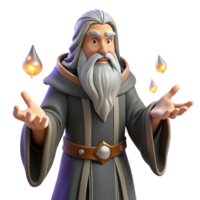 beautiful vintage A wise old wizard with a long white beard and intricate robes, casting a spell with glowing runes floating around his hands. Rembrandt lighting. Baroque style exclusive png
