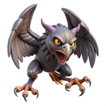 magnifico astratto un' vendicativo arpia con acuto artigli e penetrante occhi, piombando giù su suo preda, nel un' dinamico, orrore stile alto risoluzione png