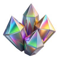 extraordinary classic Crystalline structures with sharp edges and refractive surfaces, reflecting rainbow hues, in a photorealistic style detailed png