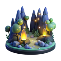elegant abstract A group of fireflies illuminating a dark forest, magical lighting, enchanting style 4K png