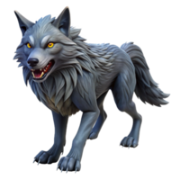 extraordinary modern A cunning shapeshifter transforming into a wolf, its fur rippling with energy. Dark fantasy style, dynamic lighting authentic png