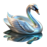 dramatic minimalist A graceful swan gliding across a calm lake, its reflection shimmering in the water. Elegant, serene style premium png