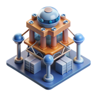 wonderful creative A microscopic view of a nanobot constructing a miniature building, intricate details, scientific visualization. Nanotechnology, futuristic technology, abstract art exclusive png