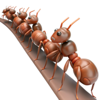 serene artistic A colony of ants marching in a line, carrying food back to their nest, rendered in a detailed, naturalistic style exclusive png