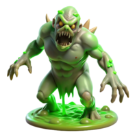 beautiful abstract A grotesque, mutated creature with glowing green skin emerging from a toxic swamp. Lit by flickering swamp gas, depicted in a biopunk, horror style high quality png