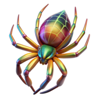 serene creative A colorful spider spinning its web, the silken threads glistening in the sunlight, depicted in a intricate, macro photography style professional png