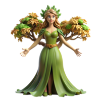 elegant rustic An elegant dryad, merging seamlessly with an ancient oak tree, dappled sunlight filtering through the leaves. Soft, natural lighting. Pre-Raphaelite style high resolution png
