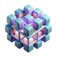 stunning vintage A grid of interconnected squares, pulsating with light and color, in a dynamic, generative art style professional png