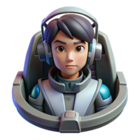 magnificent rustic A determined anime pilot with a focused expression, inside a mecha cockpit, futuristic lighting with HUD display, in the style of a mecha anime exclusive png