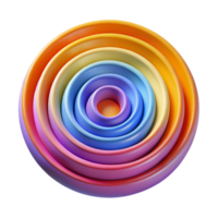 elegant abstract A series of concentric circles, radiating outwards in waves of color, in a vibrant, op-art style high resolution png