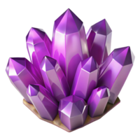 extraordinary artistic A cluster of amethyst crystals, intricate facets, soft purple lighting, gemstone photography style genuine png