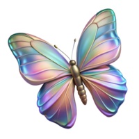 extraordinary creative A delicate butterfly with iridescent wings, soft lighting, macro photography style premium png