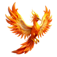 stunning abstract A graceful phoenix rising from the ashes, its feathers ablaze with fire. Epic fantasy style, dramatic lighting authentic png