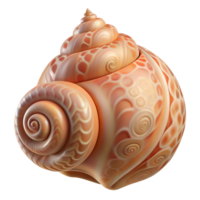 extraordinary minimalist A close-up of a seashell with intricate patterns, soft lighting, delicate and beautiful genuine png