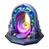 dramatic classic A magical portal swirling with colorful energy, leading to another dimension, mysterious and intriguing style genuine png