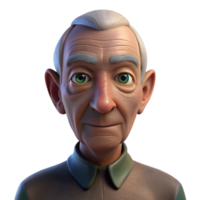 stunning creative Close-up portrait of an elderly man with deep wrinkles and a weathered face, illuminated by a single spotlight from above, in a hyperrealistic style authentic png