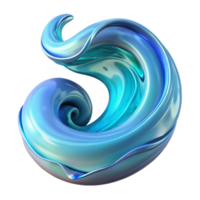 wonderful minimalist A powerful elemental spirit composed of swirling water, its form shimmering and translucent. Abstract style, cool colors authentic png