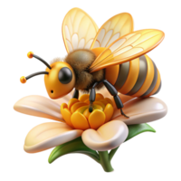 stunning classic A close-up of a bee collecting pollen from a flower, with a detailed, macro photography style exclusive png