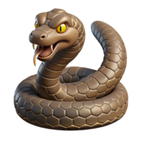 stunning artistic A coiled rattlesnake ready to strike, dramatic lighting, tense and realistic style high resolution png