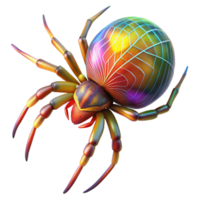 elegant rustic A colorful spider spinning its web, the silken threads glistening in the sunlight, depicted in a intricate, macro photography style 4K png
