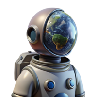 wonderful vintage A lone astronaut, in a bulky spacesuit, gazing at a breathtaking view of Earth from a lunar base. Photorealistic, detailed textures, dramatic lighting high resolution png