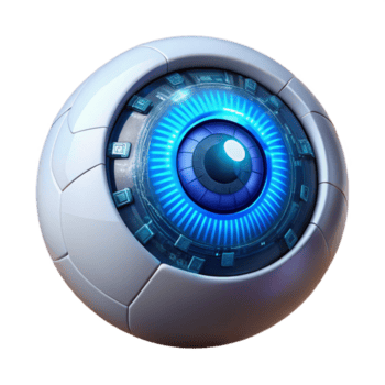 vibrante contemporâneo uma fechar-se do uma cibernético olho com intrincado circuitos e uma brilhando azul íris, iluminado de uma macio, ambiente claro. cyberpunk estilo 4k png